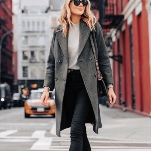 EVERLANE The Italian ReWool Overcoat Like New size 00 gray overcoat - Picture 5 of 14